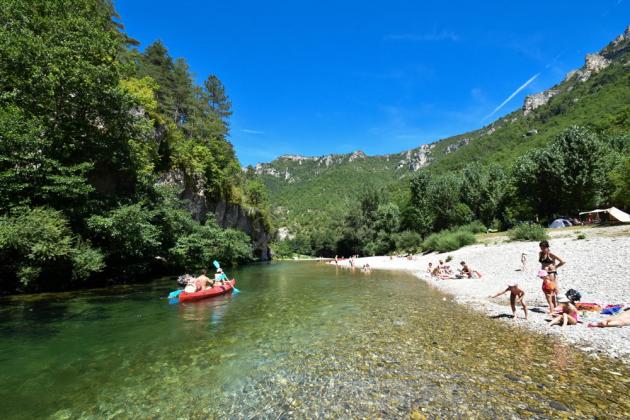 Plage Camping La Blaquire Gorges du Tarn