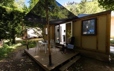 mobilodge corfou camping la blaquiere exterieur gorges du tarn