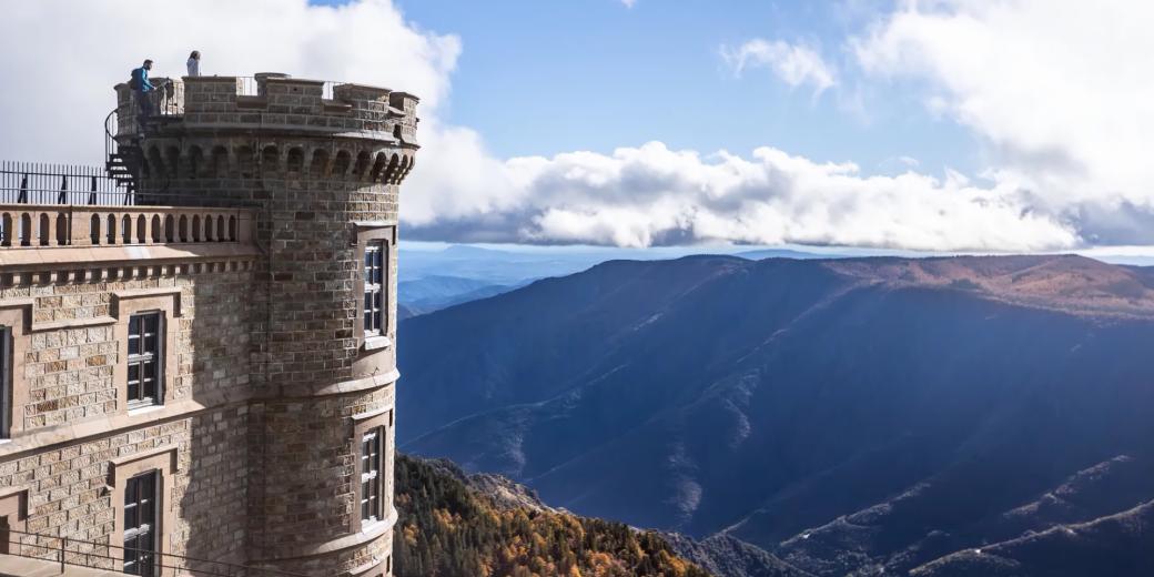 Mont Aigoual Wetterobservatorium 360 Grad Panorama Cevennen