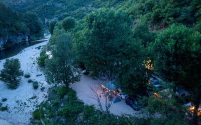 lumieres du soir camping la blaquiere gorges du tarn lozere occitanie